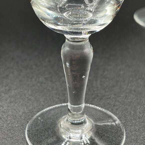 3 Willow Moon Claret Wine Glasses Stemmed Clear Etched - Picture 5 of 5